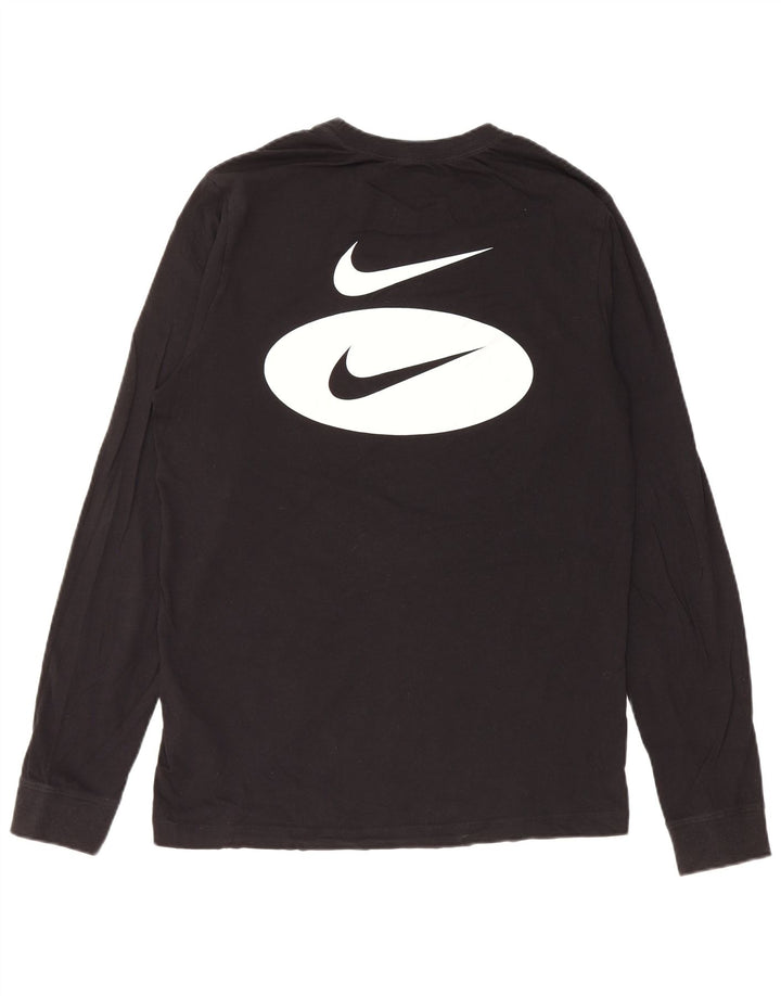 Nike muška majica dugih rukava s grafikama, mala, crna pamučna