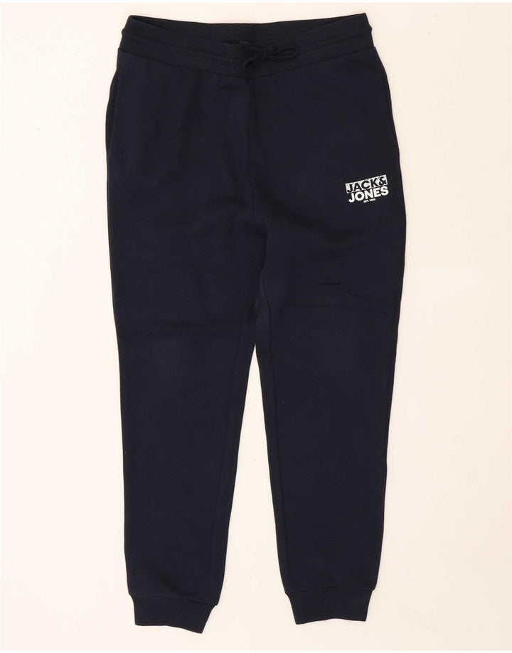 JACK & JONES Mens Graphic Tracksuit Trousers Joggers Medium  Navy Blue