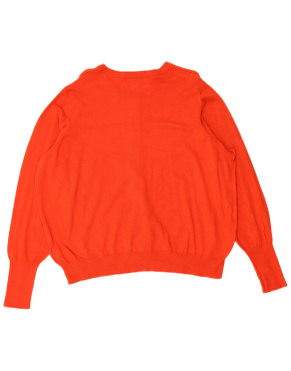 Marks & Spencer ženski kardigan pulover UK 22 3XL crvena viskoza