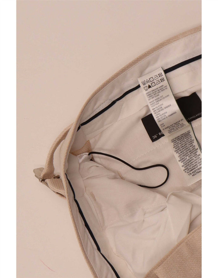 Marks & Spencer muške sužene chino hlače W36 L30 bež poliester