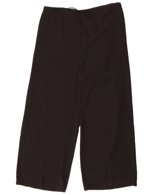 Marks & Spencer ženske široke hlače UK 20 2XL W42 L30 crni poliester