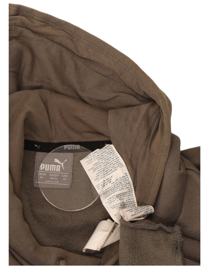 Puma muška majica s kapuljačom srednje smeđe boje, pamuk