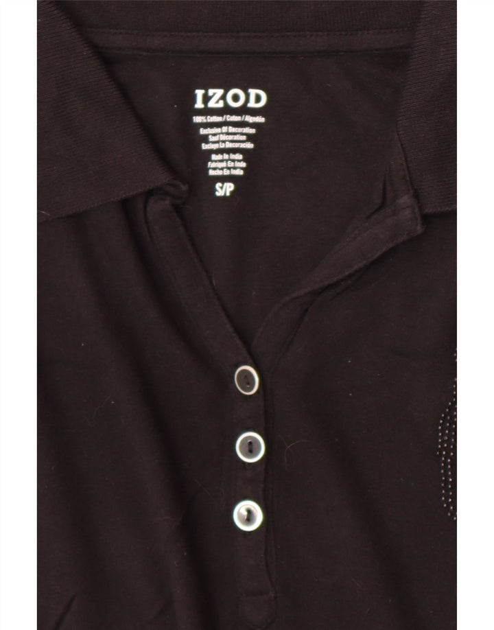 Izod ženska polo majica UK 10 Mala crna pamuk
