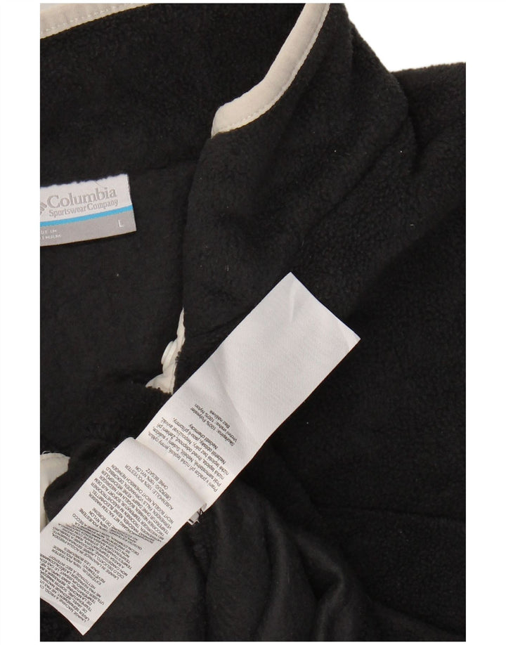COLUMBIA Ženski džemper od flisa s dugmadima i ovratnikom UK 16 Veliki sivi poliester