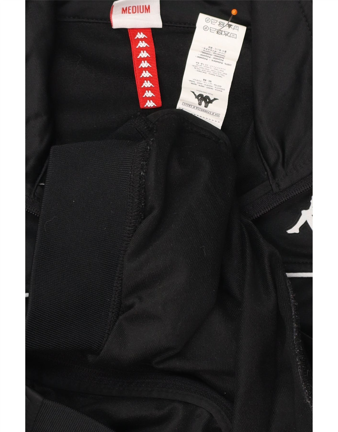 KAPPA ženska gornja jakna trenirke s grafičkim motivima UK 14 srednje crne boje