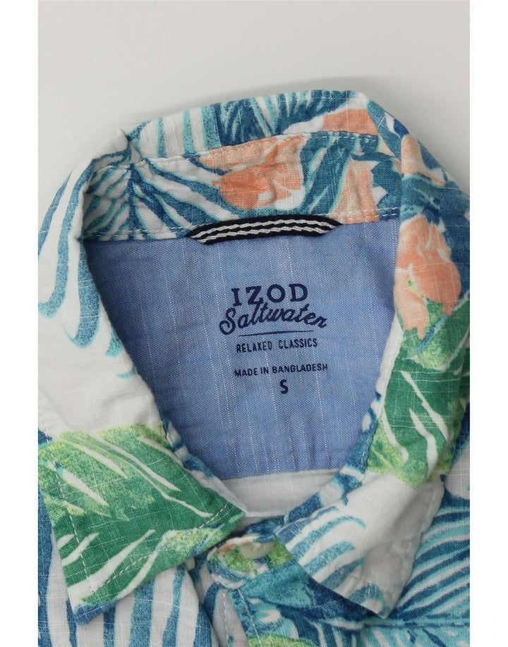 IZOD muška mala plava cvjetna košulja kratkih rukava sa slanom vodom