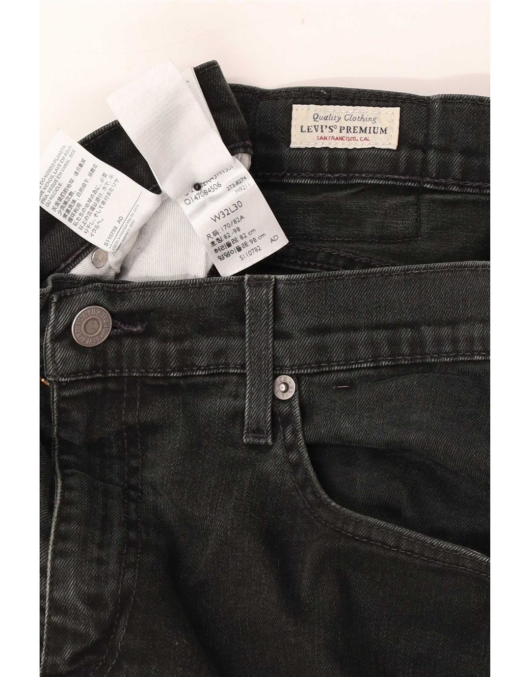 Levi's muške 511 uske traperice W32 L30 crni pamuk