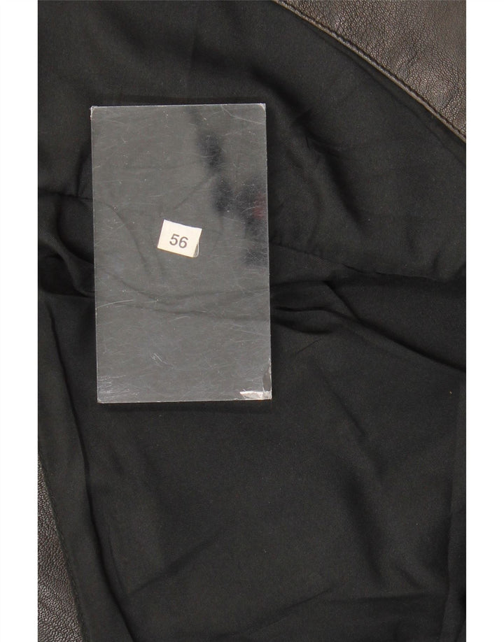 VINTAGE muški kožni prsluk IT 56 XL smeđi