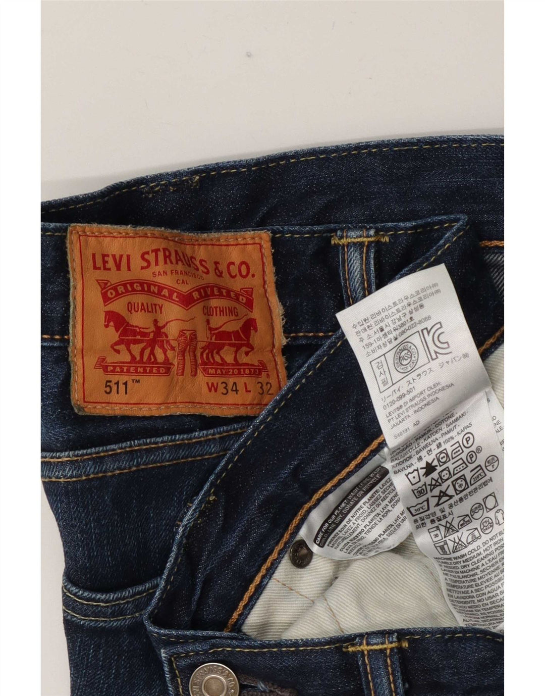 Levi's muške 511 uske traperice W34 L32 plavi pamuk