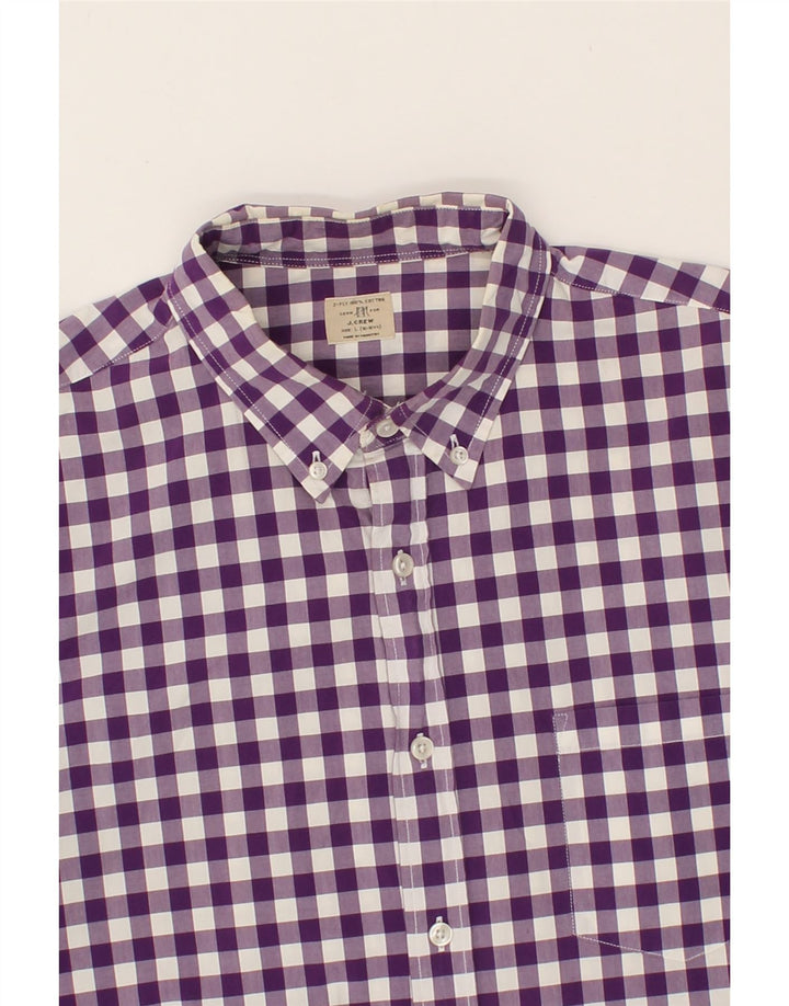 J. CREW Mens Shirt Size 16 1/2 Large Purple Gingham Cotton Vintage J. Crew and Second-Hand J. Crew from Messina Hembry 