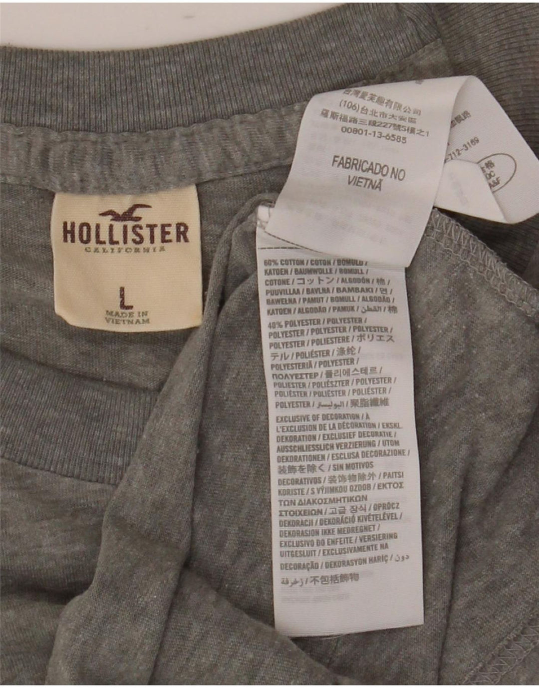 Hollister muška majica kratkih rukava Veliki sivi flekasti pamuk