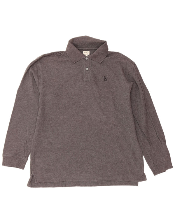 CALVIN KLEIN JEANS Polo majica dugih rukava 15-16 godina siva za dječake