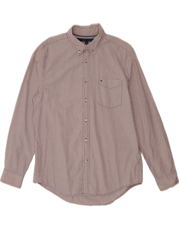 TOMMY HILFIGER Mens Shirt Large Multicoloured Check Cotton Vintage Tommy Hilfiger and Second-Hand Tommy Hilfiger from Messina Hembry 