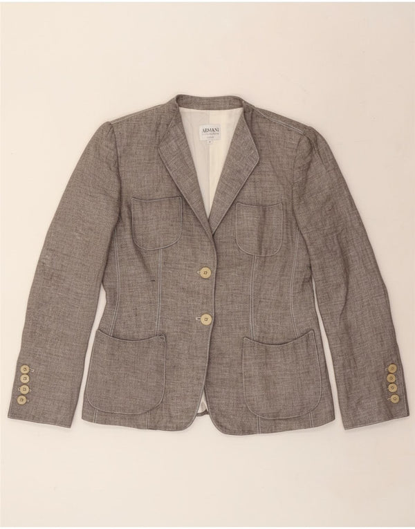 Armani Collezioni ženski sako sa 2 gumba IT 46 Large Gray Lan