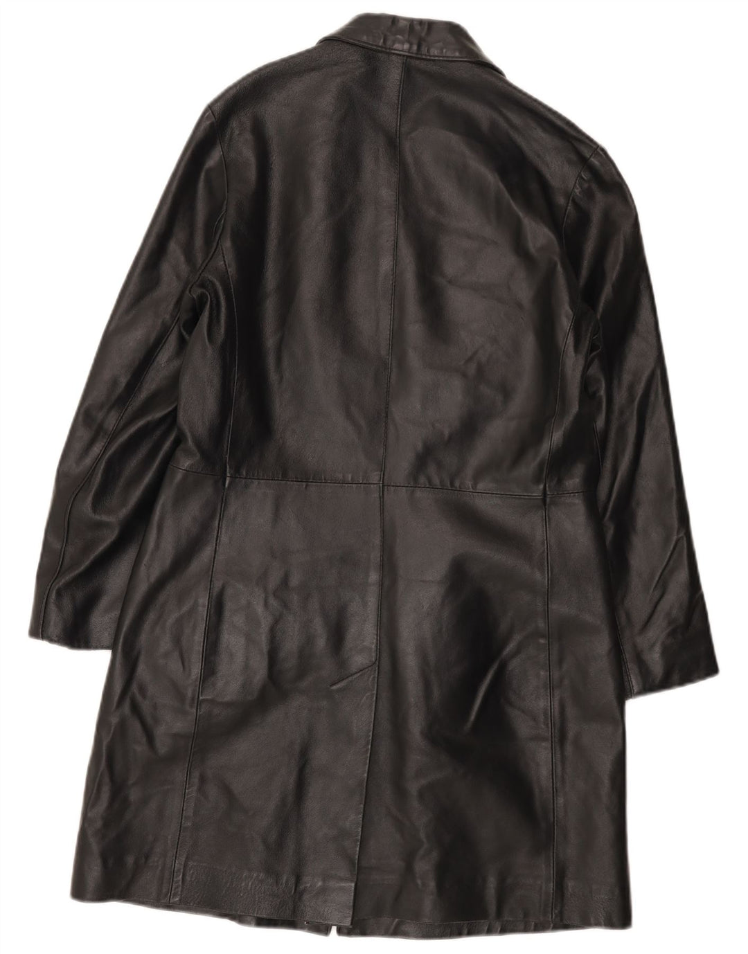 VINTAGE ženski kožni kaput IT 46 Veliki crni kožni