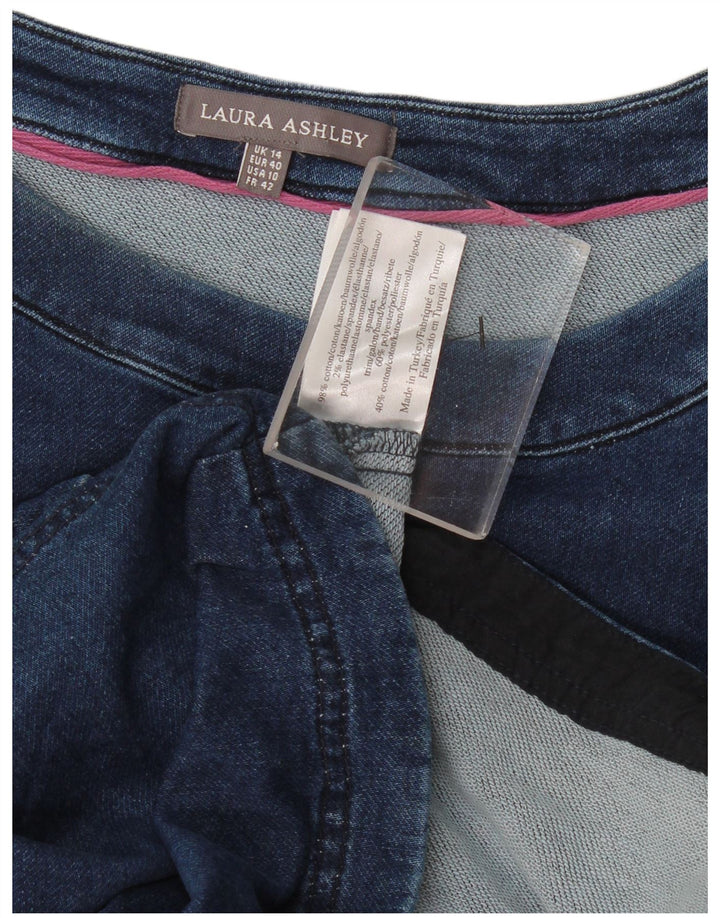 Laura Ashley ženska osnovna haljina 3/4 rukava UK 14 velika plava pamuk