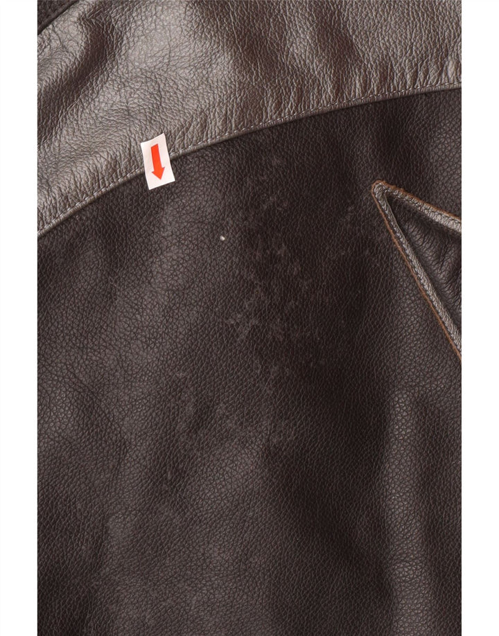 DAINESE muška trkaća jakna s grafičkim motivima, veličina 54, velika crna koža u blokovima boja