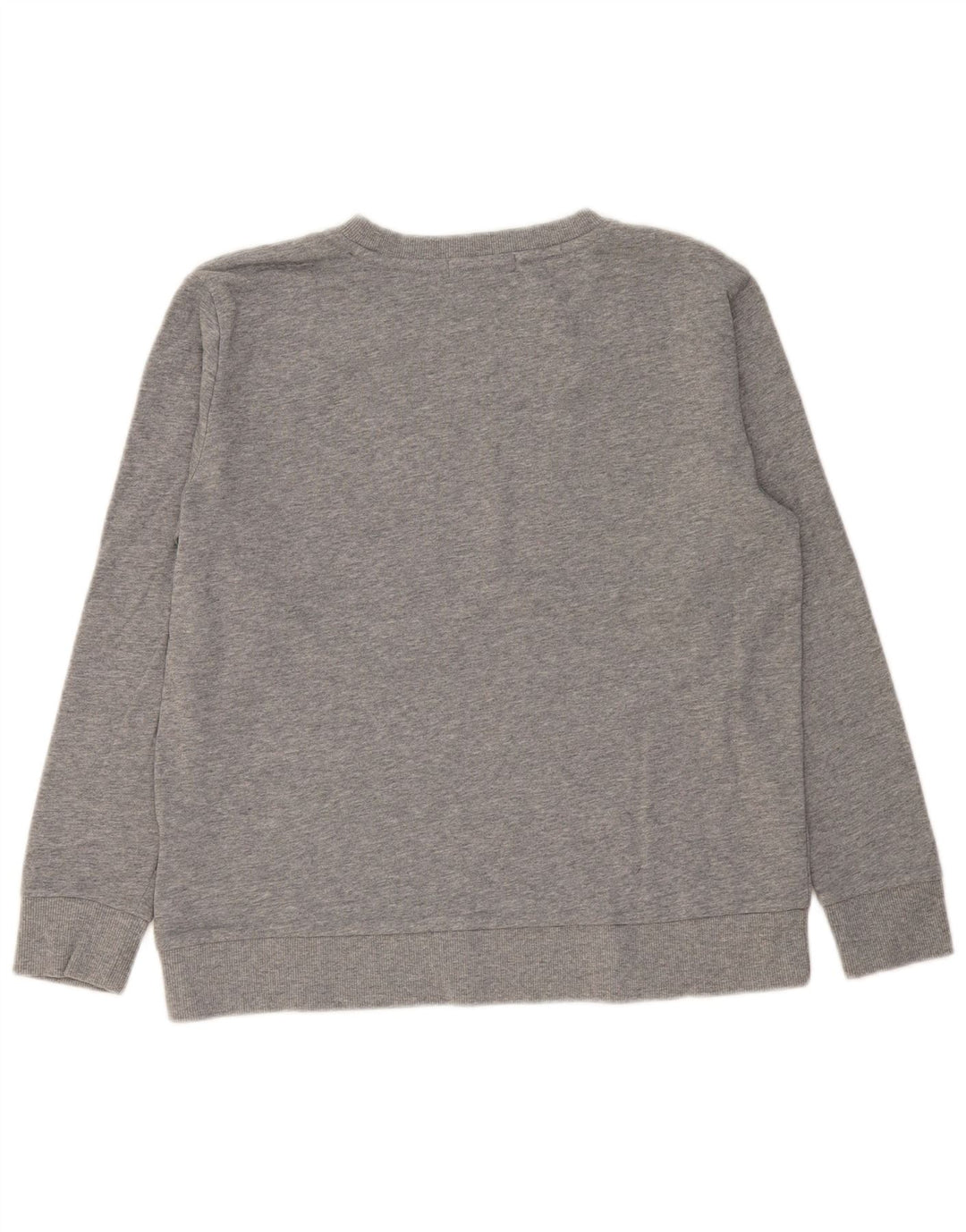 DKNY Womens Oversized Graphic Sweatshirt Jumper UK 10 Small Grey Cotton