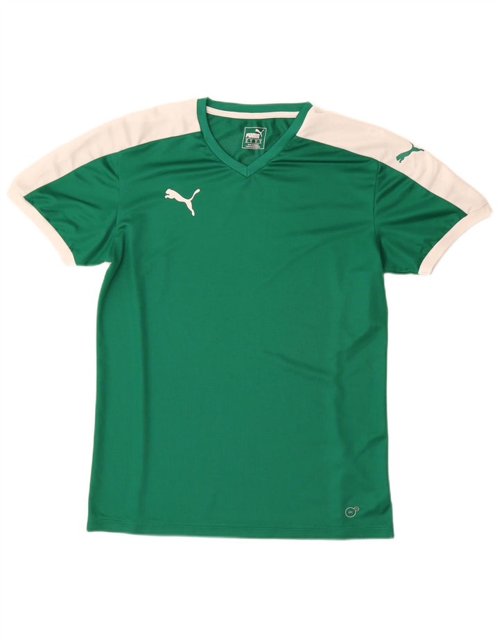 Puma muška majica s grafičkim motivima srednje zelene boje