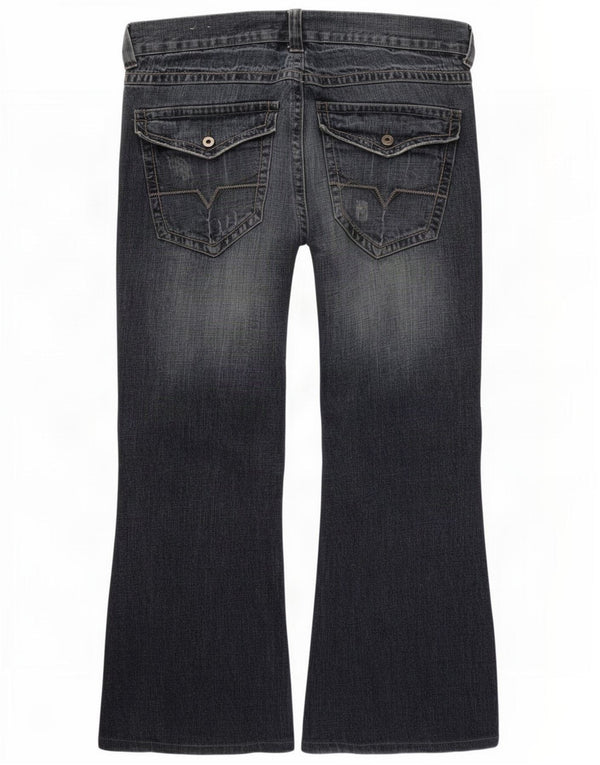 Guess ženske traperice Rancho Distressed Bootcut W36 L30 tamnoplavi pamuk