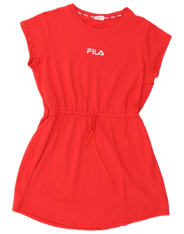 Fila ženska osnovna grafička haljina UK 18 XL, crveni pamuk