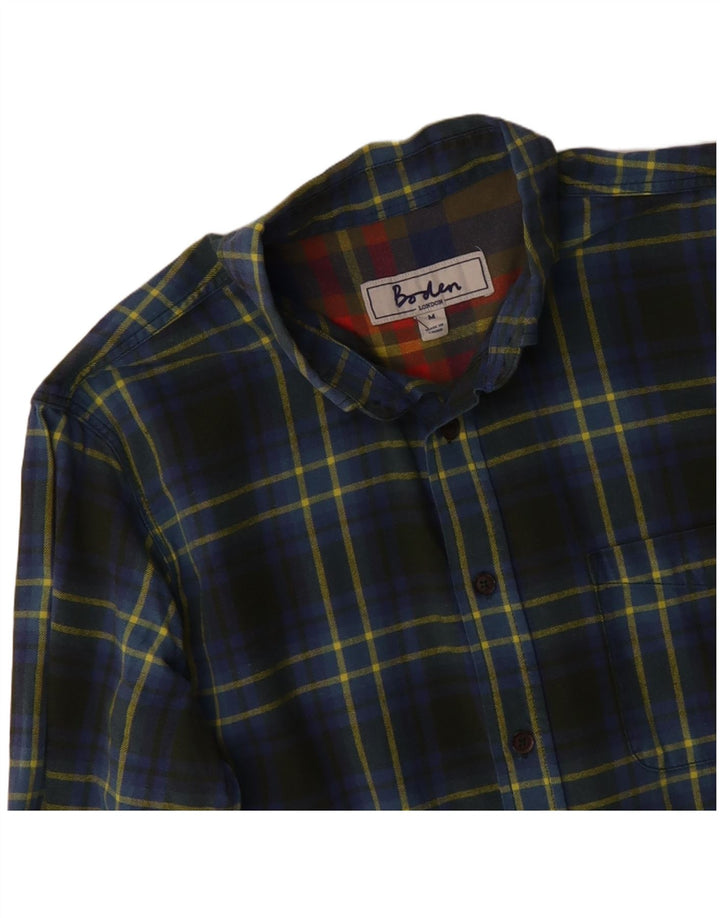 BODEN Muška flanelska košulja Srednje zelena karirana pamuk