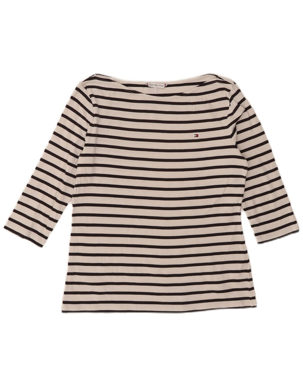 Tommy Hilfiger Ženska majica s 3/4 rukavima UK 14 Pamuk s velikim bijelim prugama