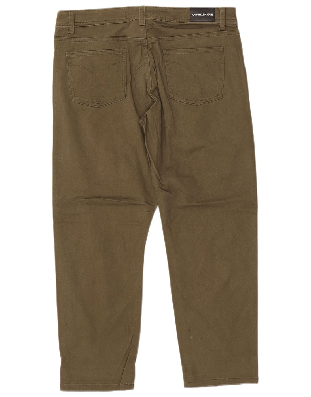 CALVIN KLEIN Ženske skraćene sužene hlače US 12 Large W34 L26 Kaki