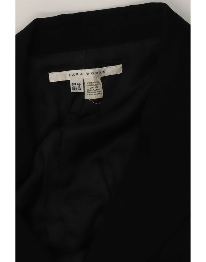 Zara ženski sako sa 2 gumba EU 44 XL crni poliester