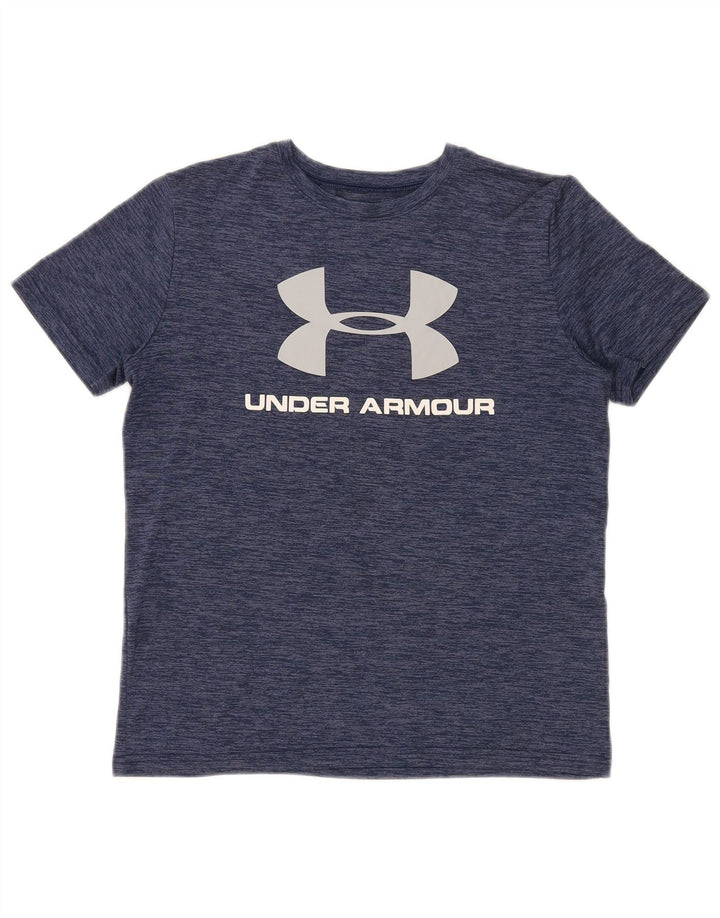 UNDER ARMOUR Boys Heat Gear Graphic majica kratkih rukava 13-14 Years XL tamnoplava