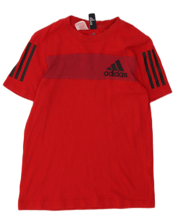 Adidas Boys Graphic T-Shirt Top 11-12 Years Medium Red