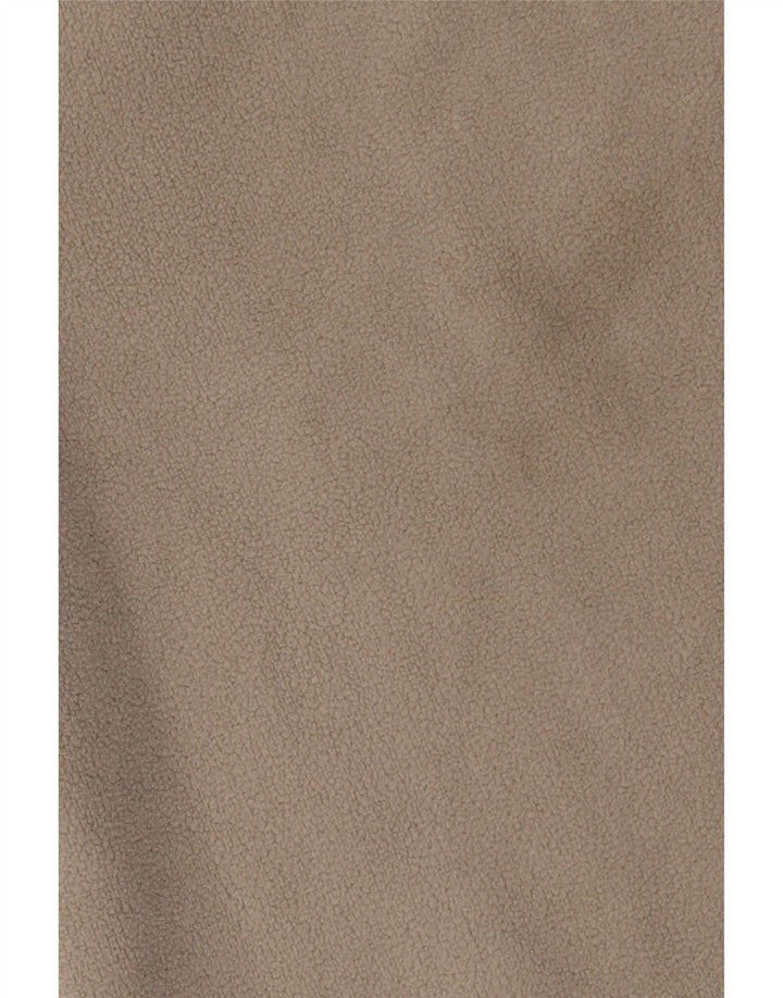 Veird Fish muški džemper od flisa s patentnim izrezom, veliki prljavo bijeli poliester