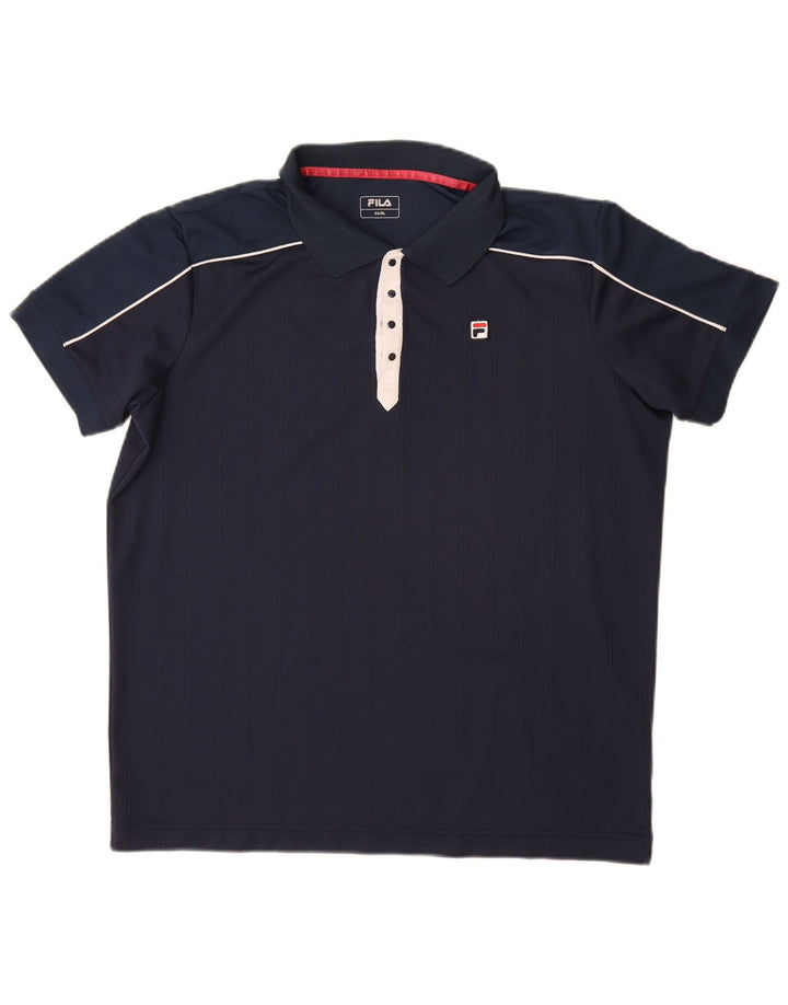 FILA muška polo majica IT 54 XL tamnoplavi poliester