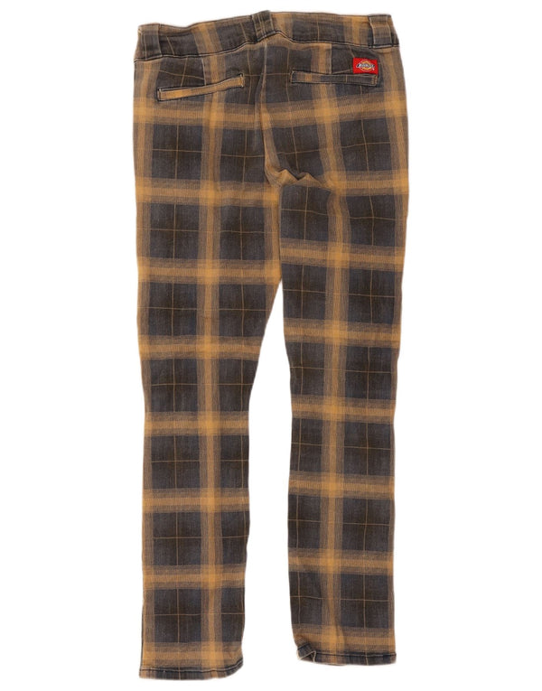 Dickies muške uske chino hlače US 5 srednje W27 L27 plavi karirani pamuk