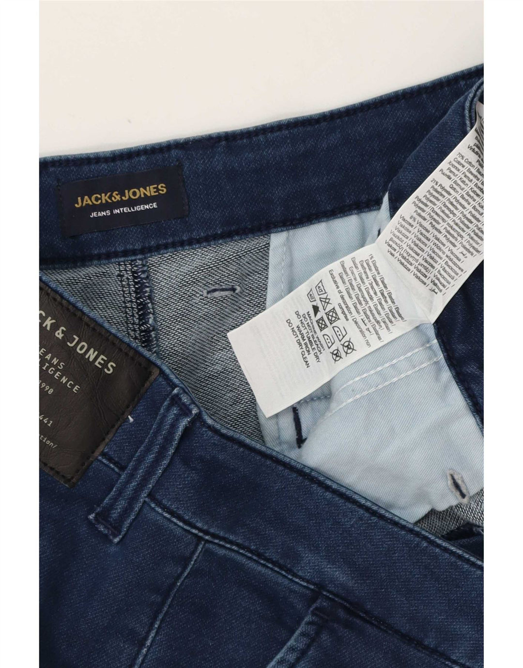 Jack & Jones muške ravne traperice W34 L32 plavi pamuk