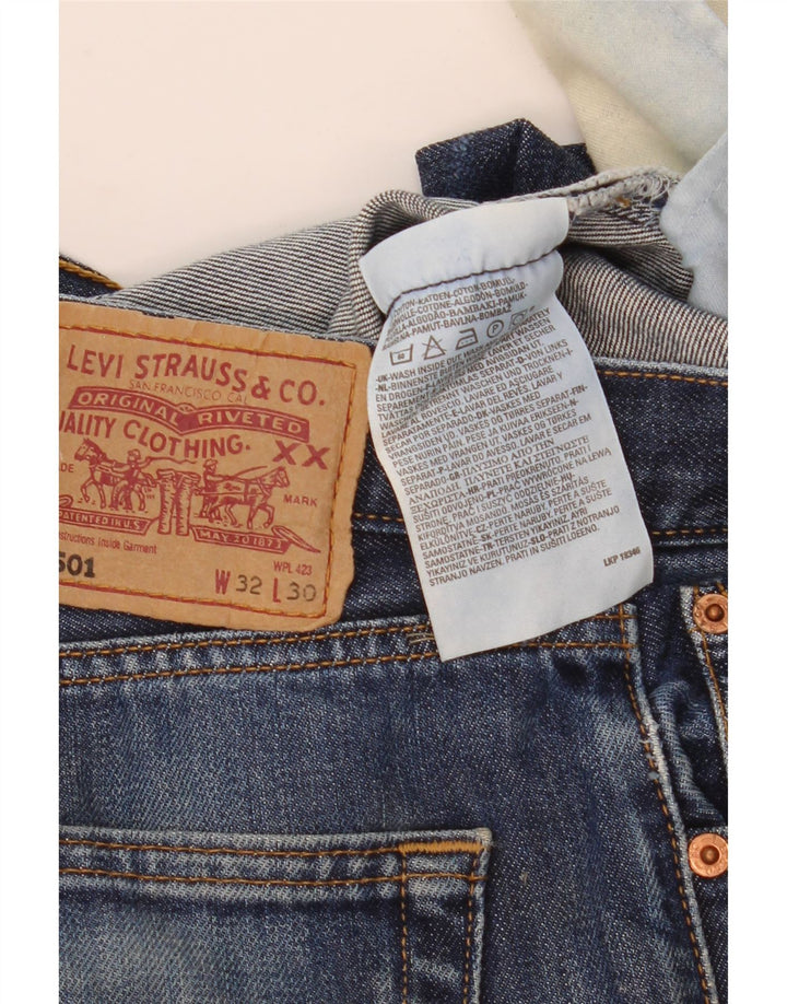 Levi's muške 501 ravne traperice W32 L30 plavi pamuk