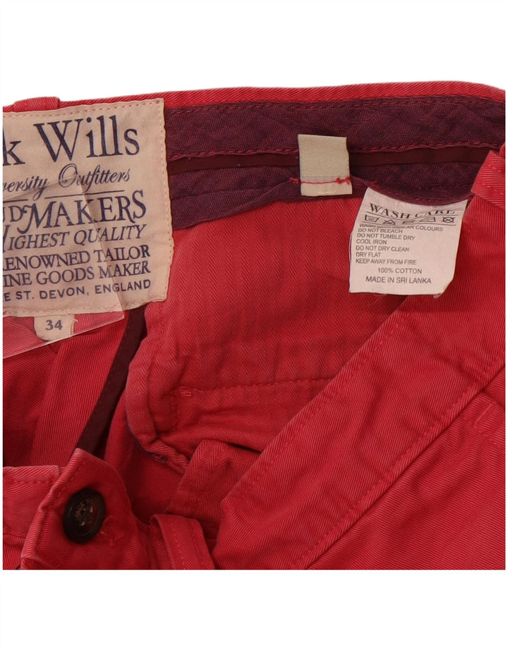 Jack Wills Muške chino kratke hlače W34 Veliki ružičasti pamuk
