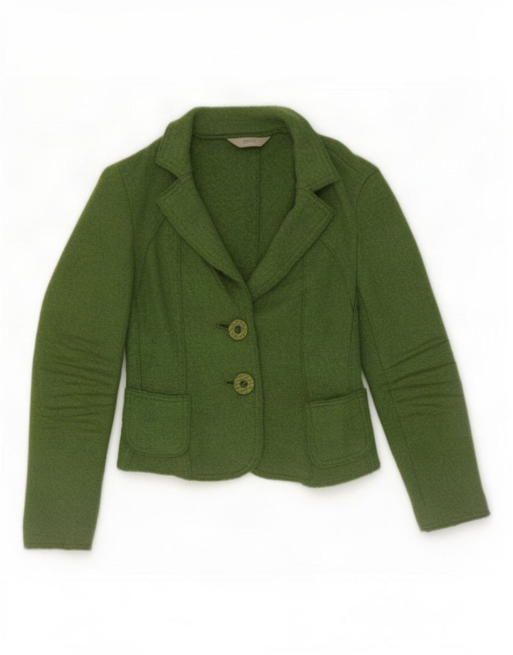Marks & Spencer ženski sako sa 2 gumba UK 10 Mala zelena vuna