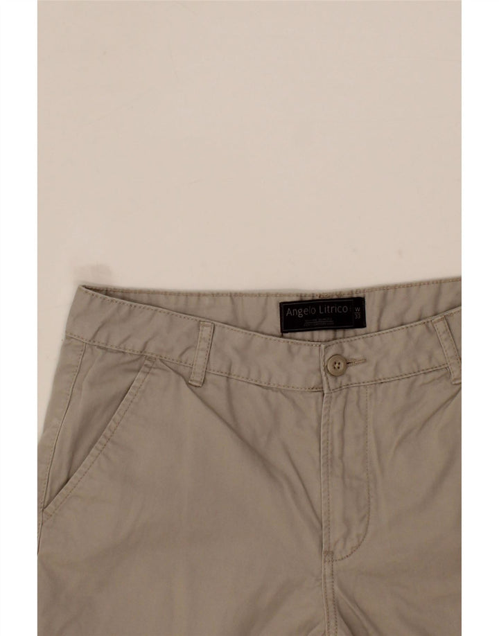 ANGELO LITRICO Mens Chino Shorts W33 Medium Beige Cotton Vintage Angelo Litrico and Second-Hand Angelo Litrico from Messina Hembry 