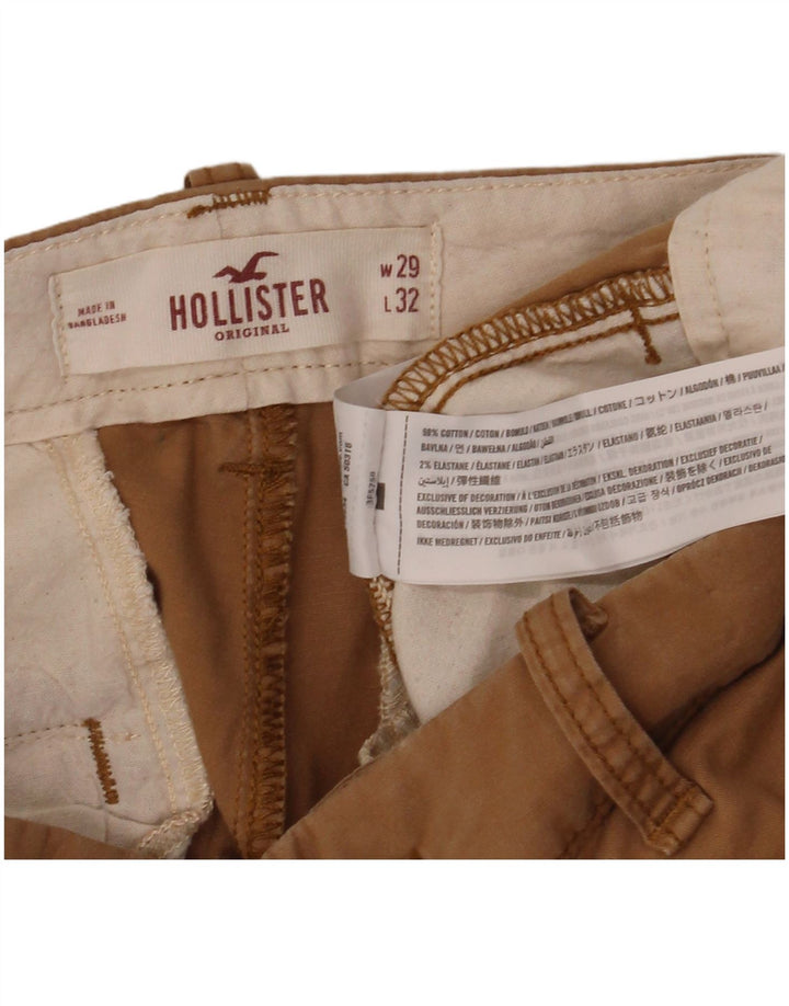 HOLLISTER Muške uske chino hlače W29 L32 Bež pamuk