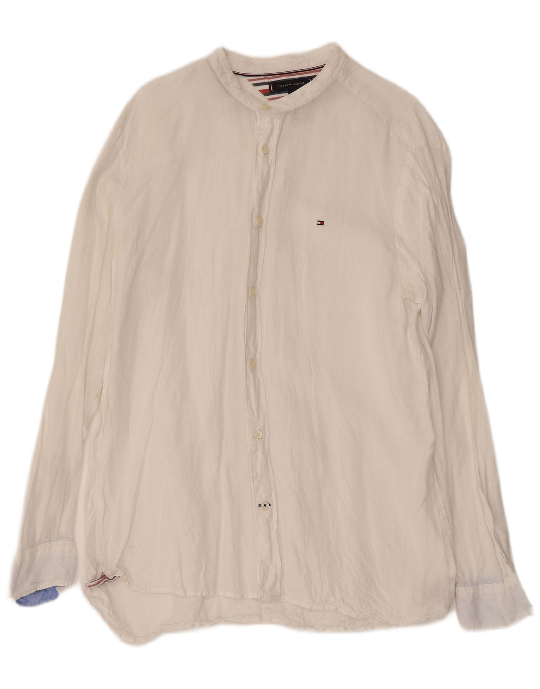 TOMMY HILFIGER Muška košulja standardnog kroja Velika bijela lanena