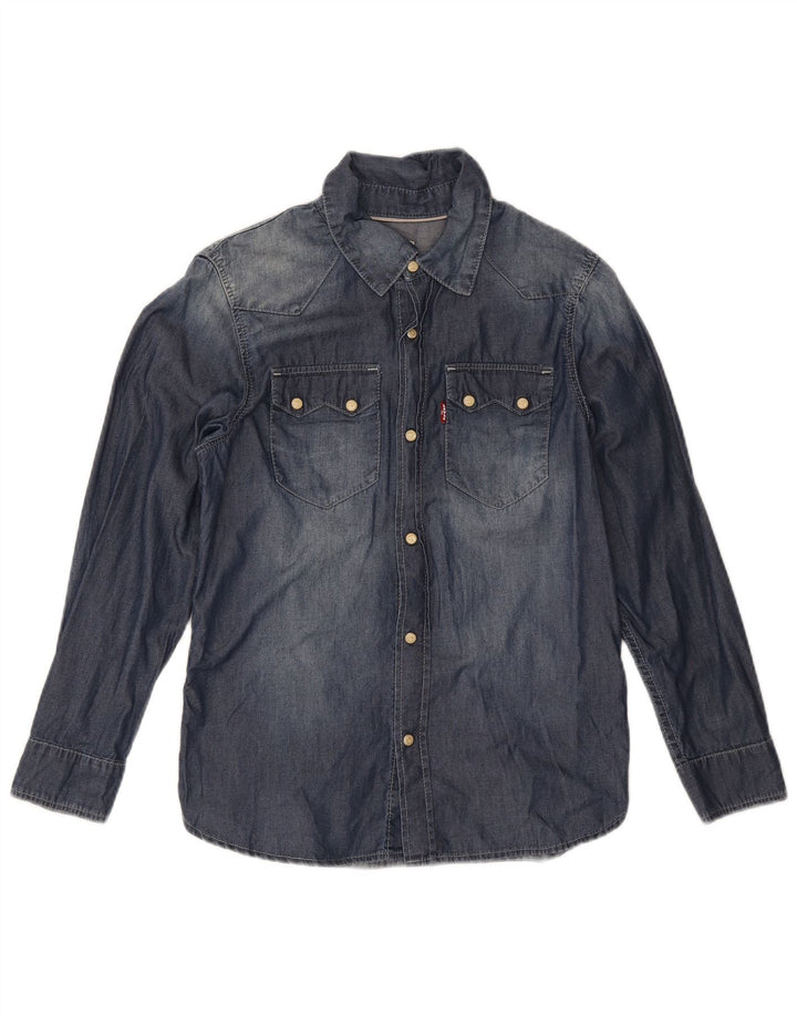 Levi's Boys traper košulja 11-12 godina tamnoplavi pamuk