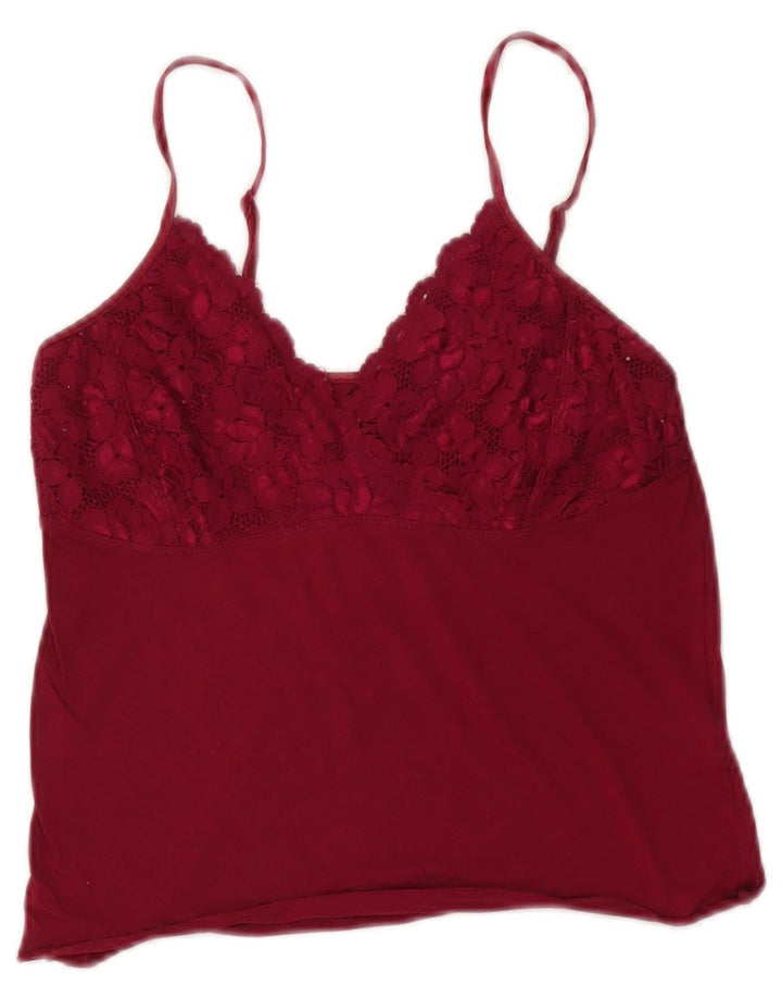 Jigsaw ženski kratki Cami Top UK 10 Small Burgundy Modal