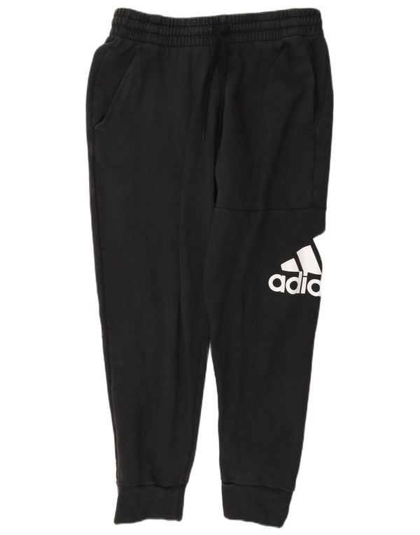 Adidas muške trenirke s grafičkim motivima, velike crne pamučne hlače