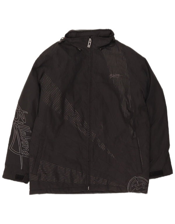 Ženska vjetrovka s kapuljačom Billabong Graphic US 14 XL crna na pruge