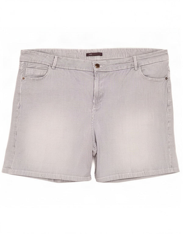 Marks & Spencer ženske ležerne kratke hlače UK 22 3XL W44 pamuk s plavim prugama