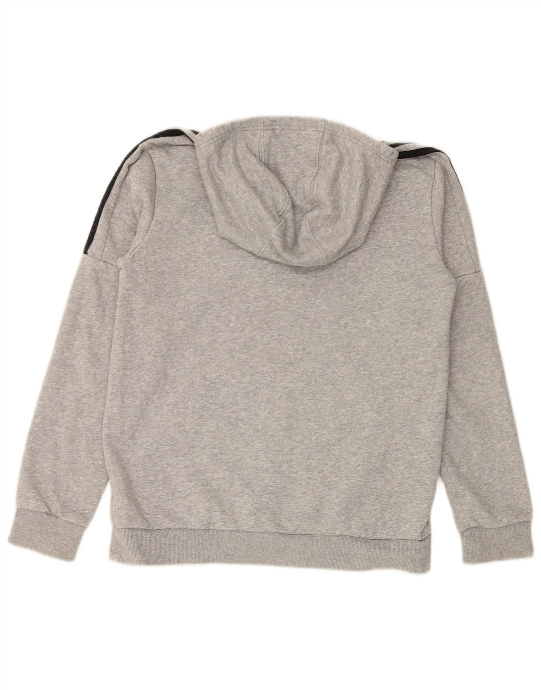 ADIDAS majica s kapuljačom s grafičkim motivima 13-14 godina, sivi pamuk