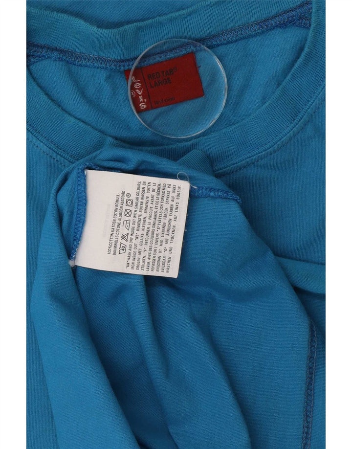 Levi's muška majica dugih rukava s grafičkim motivima, veliki plavi pamuk