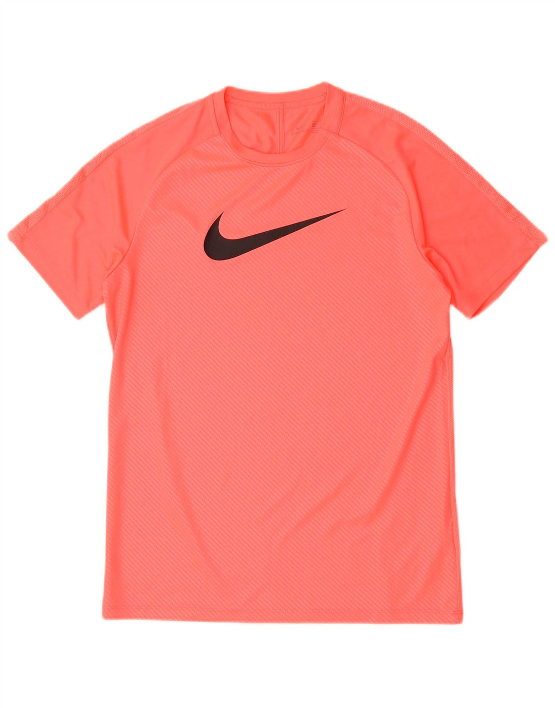 Nike Dri Fit majica kratkih rukava srednje veličine s ružičastim prugama od poliestera