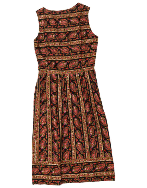 Vintage ženska plašt haljina bez rukava UK 12 srednje raznobojna paisley boja